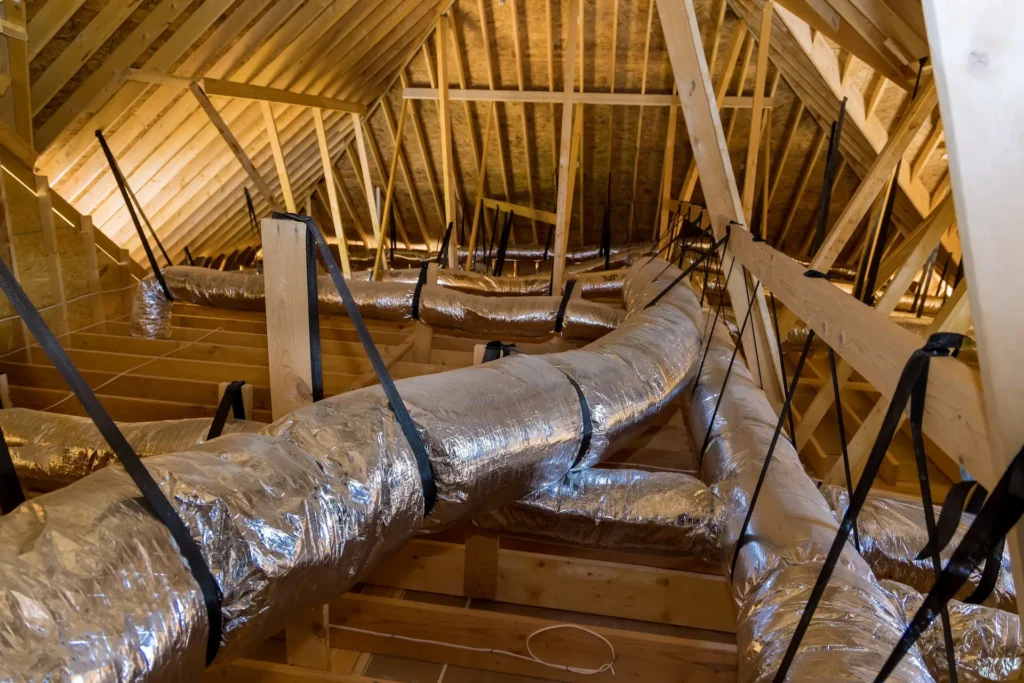 HVAC Maintenance Guide - An image of an attic serviced by Duggan's AC & Heating Repair in New Orleans.